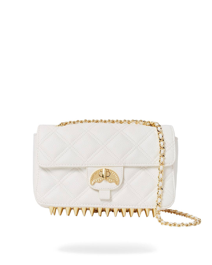 RIVIERA WHITE GOLD TWIST LOCK HANDBAG