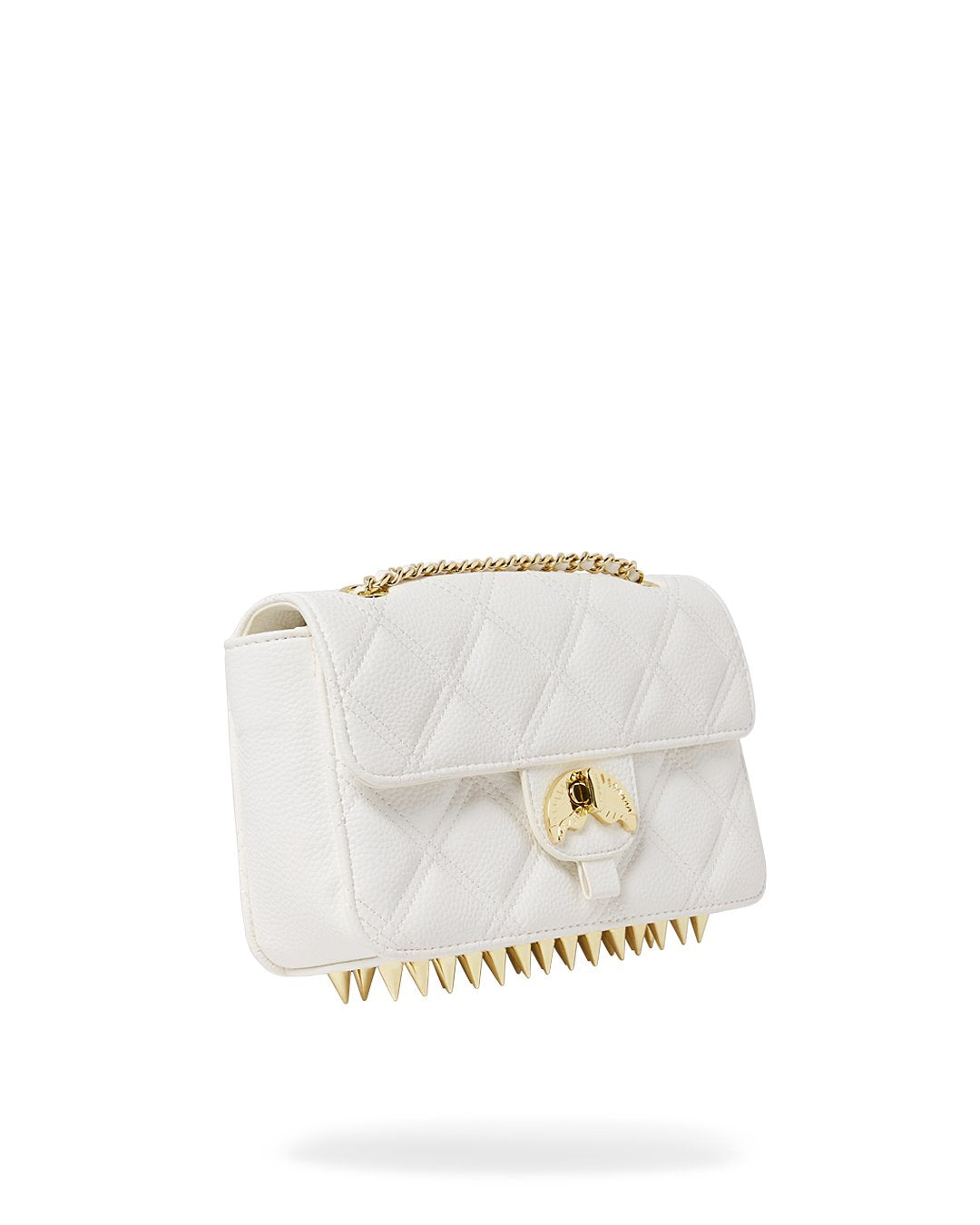 RIVIERA WHITE GOLD TWIST LOCK HANDBAG