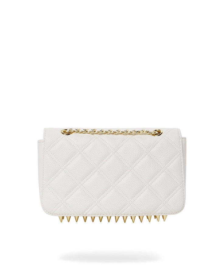 RIVIERA WHITE GOLD TWIST LOCK HANDBAG