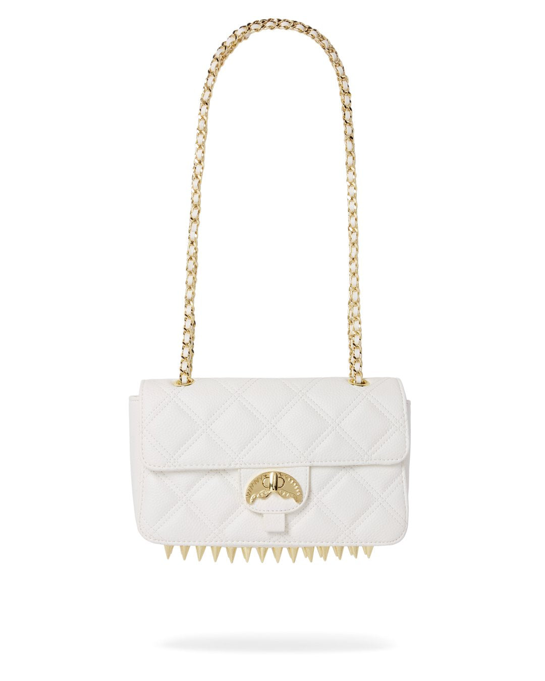 RIVIERA WHITE GOLD TWIST LOCK HANDBAG