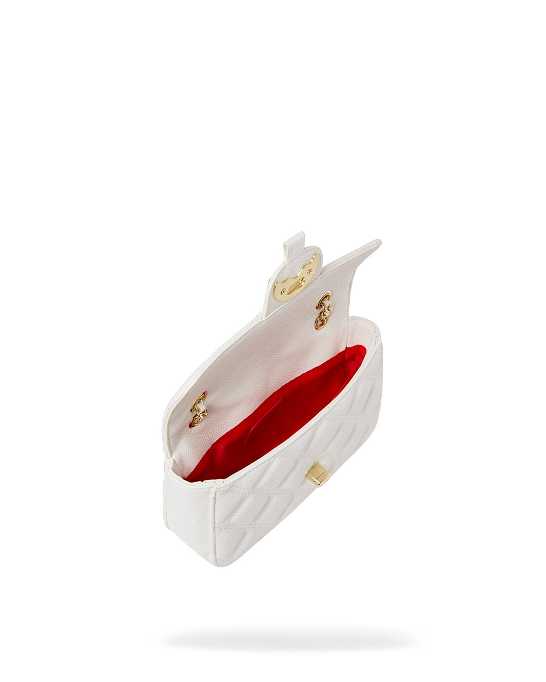 RIVIERA WHITE GOLD TWIST LOCK HANDBAG