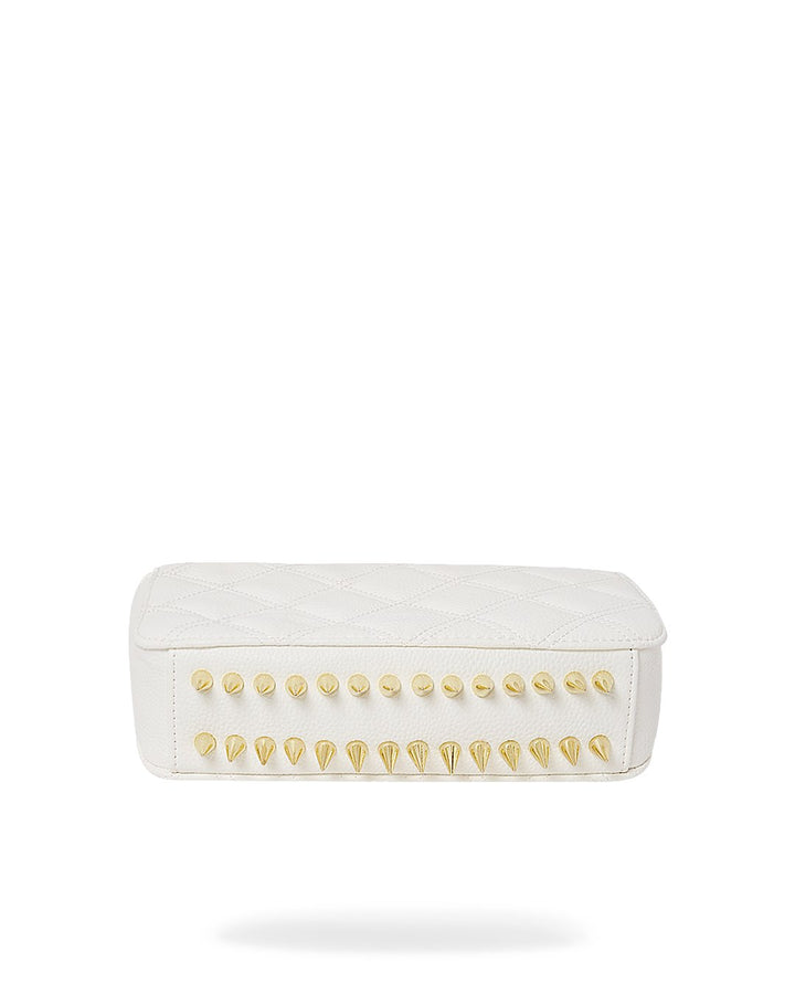 RIVIERA WHITE GOLD TWIST LOCK HANDBAG