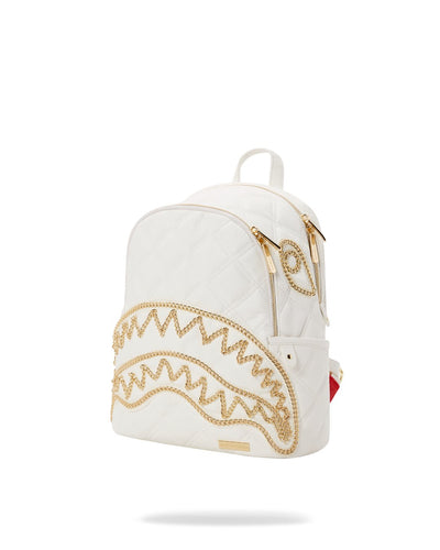 SPRAYGROUND RIVIERA WHITE GOLD SAVAGE BACKPACK