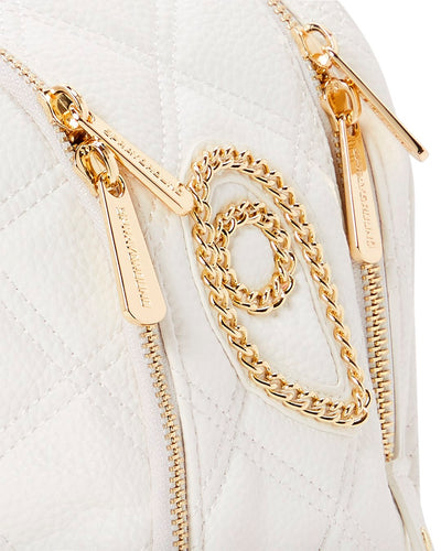 SPRAYGROUND RIVIERA WHITE GOLD SAVAGE BACKPACK