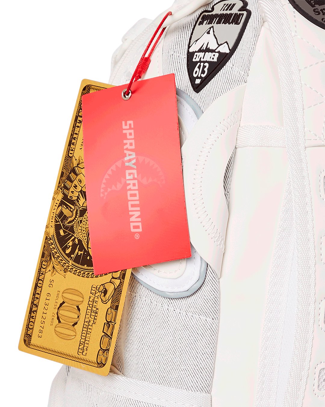 SPRAYGROUND WHITE OUT EXPEDITION BACKPACK