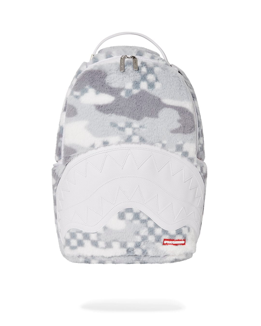 SPRAYGROUND WHITE FUR 3AM DLXSF BACKPACK