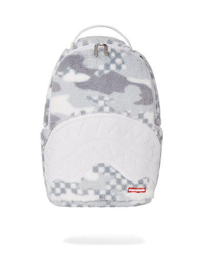 SPRAYGROUND WHITE FUR 3AM DLXSF BACKPACK