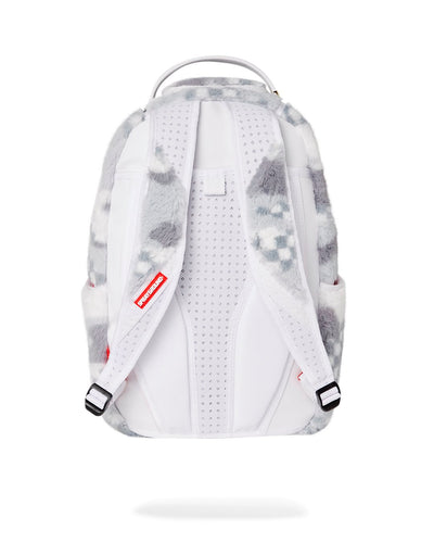 SPRAYGROUND WHITE FUR 3AM DLXSF BACKPACK