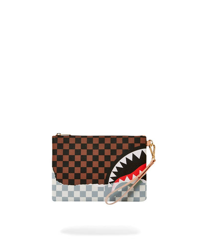 SPRAYGROUND BROWN TEAR AWAY CROSS OVER CLUTCH