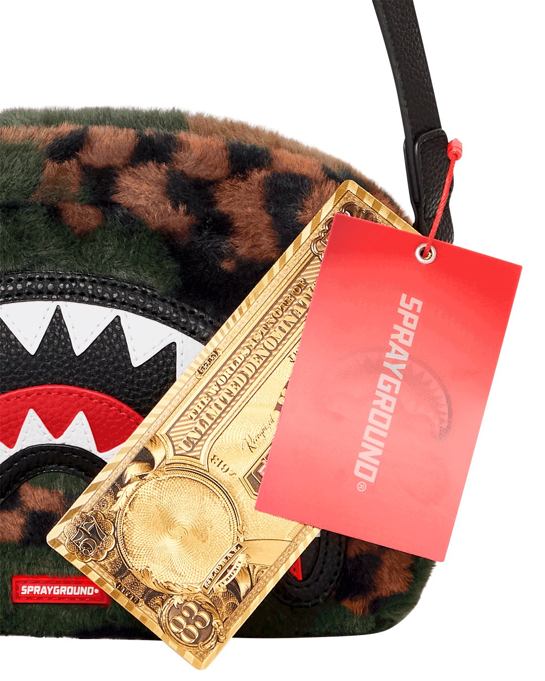 SPRAYGROUND FUR SIP CAMO BRICK CROSS-BODY