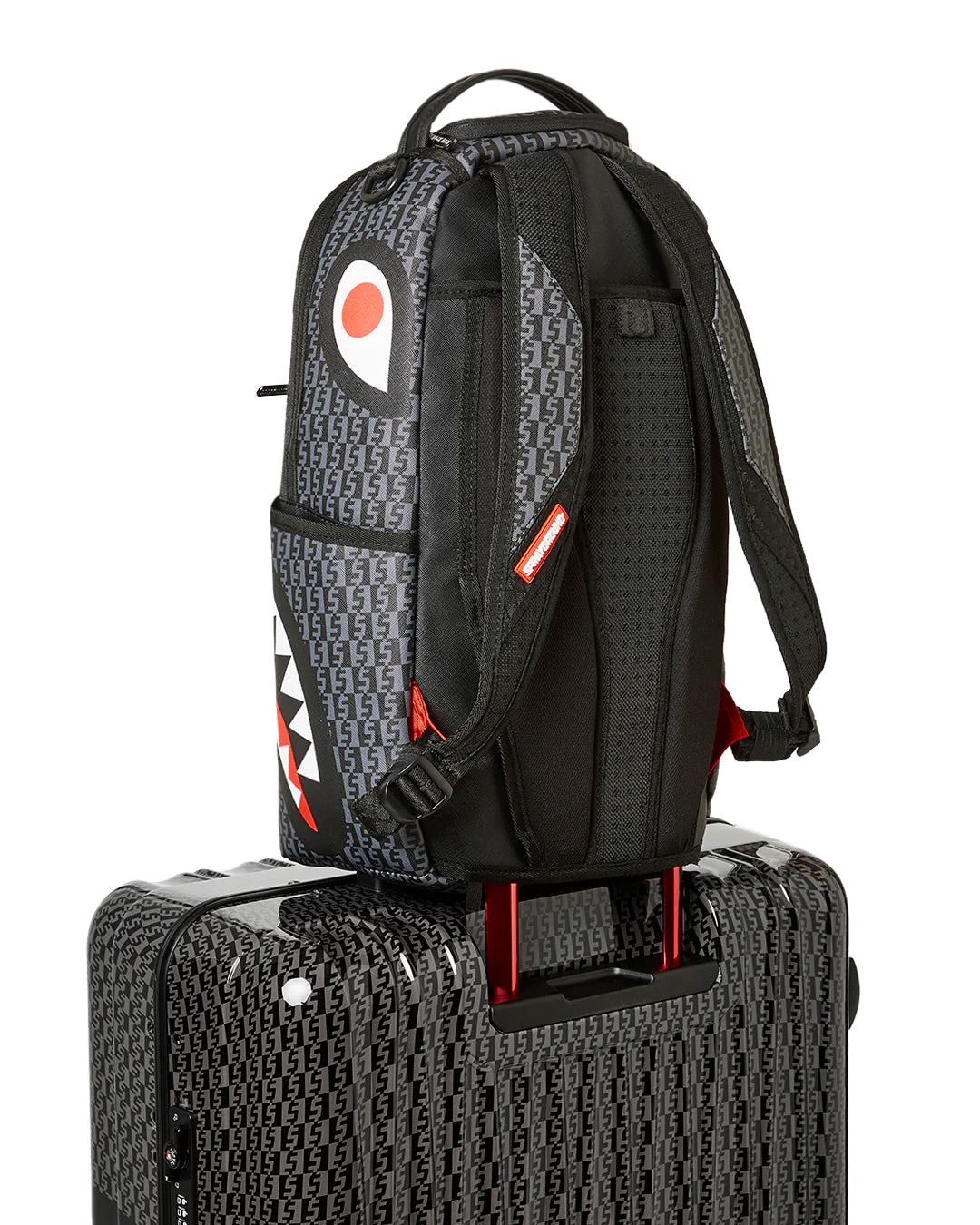 SPRAYGROUND MONEY CHECK GREY FULL-SIZE LUGGAGE