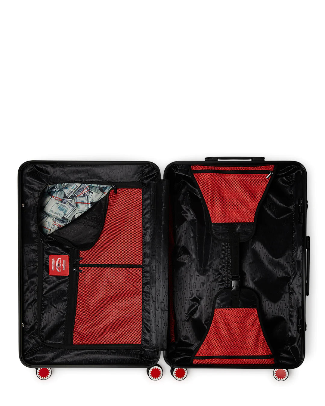SPRAYGROUND MONEY CHECK GREY FULL-SIZE LUGGAGE