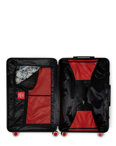 SPRAYGROUND MONEY CHECK GREY FULL-SIZE LUGGAGE