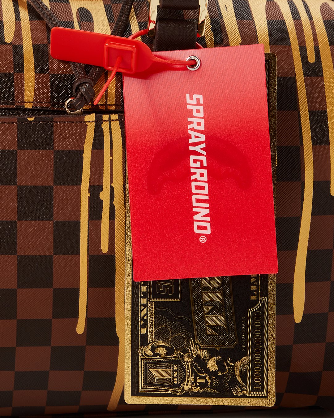 SPRAYGROUND SHARKS IN PARIS PAINT DRIP EMPEROR DUFFLE