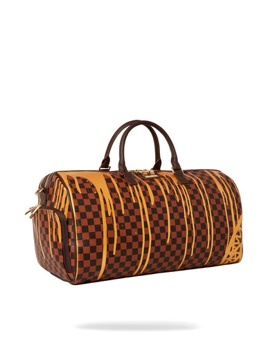 SPRAYGROUND SHARKS IN PARIS PAINT DRIP EMPEROR DUFFLE