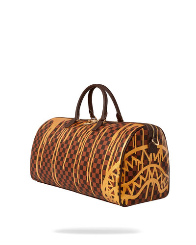 SPRAYGROUND SHARKS IN PARIS PAINT DRIP EMPEROR DUFFLE