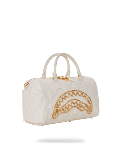 SPRAYGROUND RIVIERA WHITE GOLD EMPERESS MINI DUFFLE