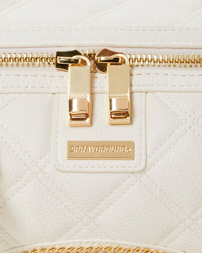 SPRAYGROUND RIVIERA WHITE GOLD EMPERESS MINI DUFFLE