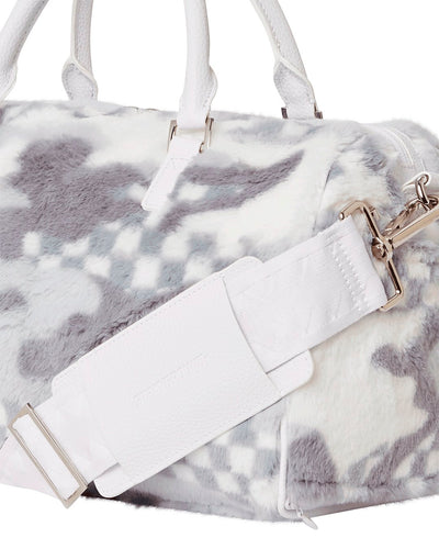 SPRAYGROUND WHITE FUR 3AM MINI DUFFLE