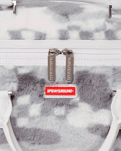 SPRAYGROUND WHITE FUR 3AM MINI DUFFLE