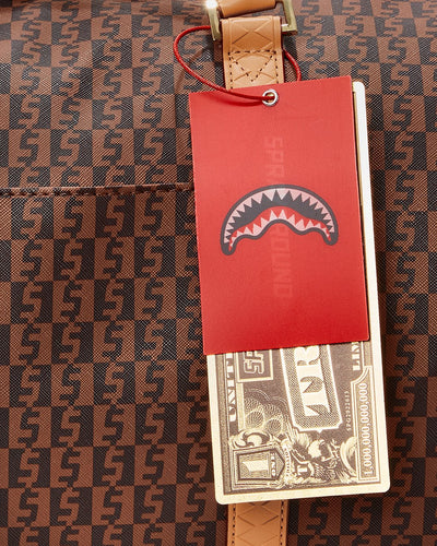 SPRAYGROUND SPLIT MONEY CHECK EMPEROR DUFFLE