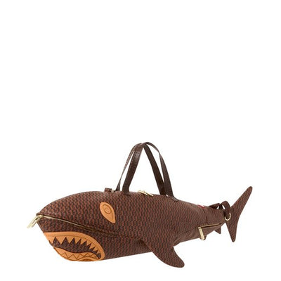 SPRAYGROUND INFINITI CHECK SHARK DUFFLE