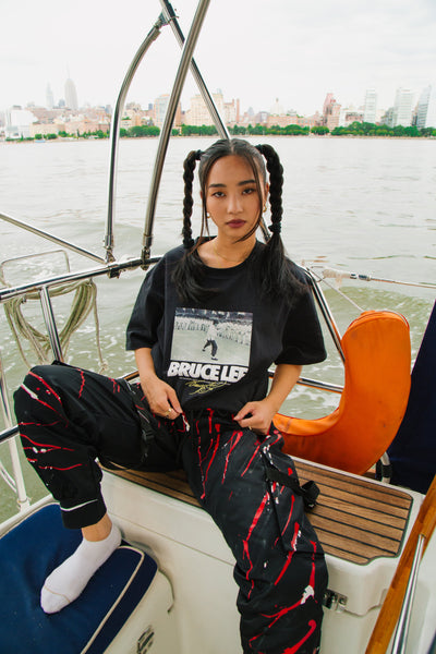 SPRAYGROUND T-SHIRT BRUCE LEE FIGHT BLACK