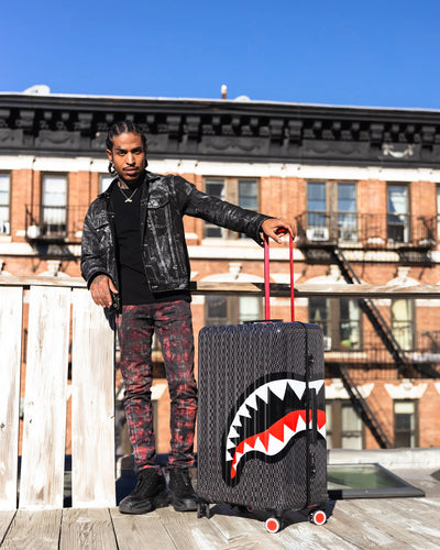 SPRAYGROUND MONEY CHECK GREY FULL-SIZE LUGGAGE