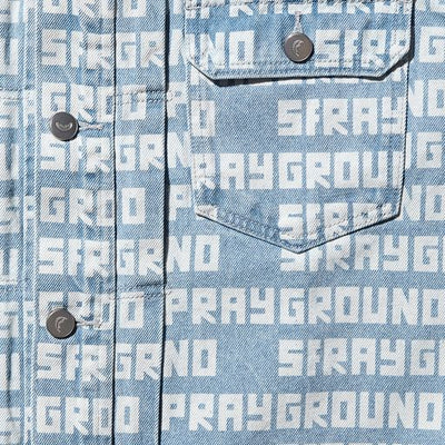 SPRAYGROUND SG LOGO DENIM JACKET LIGHT BLUE