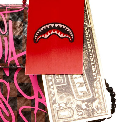 SPRAYGROUND SHARKS IN NY TURN-LOCK HANDBAG