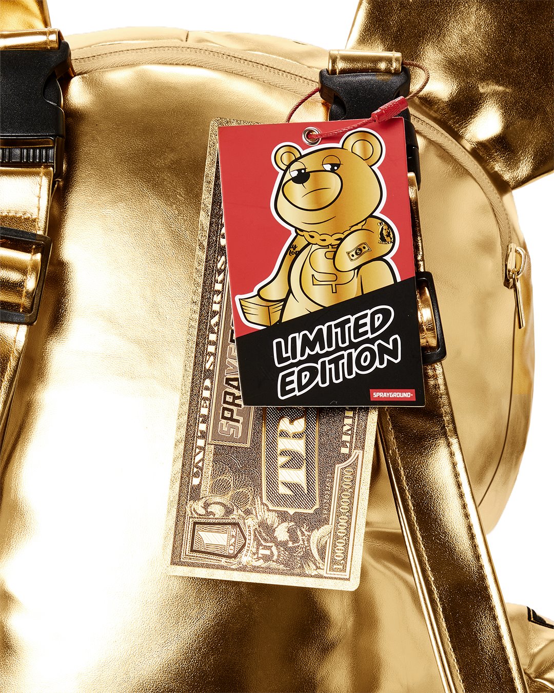 SPRAYGROUND GOLDEN TEDDYBEAR