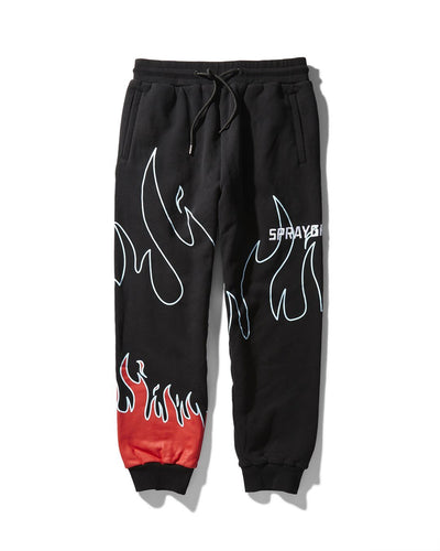 FIRE BAGGY SWEATPANT (BLACK)
