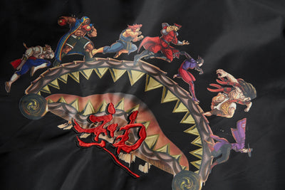 SPRAYGROUND JACKET STREET FIGHTER VILLIANS ON THE RUN BLACK