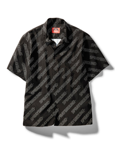 SPRAYGROUND REFLECTIVE STRIPE BUTTON DOWN BLK