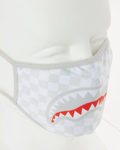 SPRAYGROUND FORM-FITTING MASK SHARKS IN PARIS (WHITE)