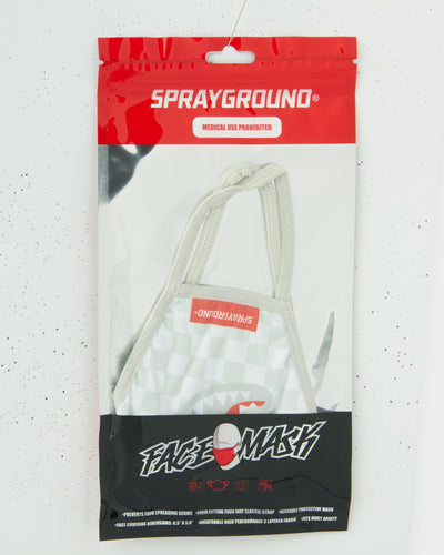 SPRAYGROUND FORM-FITTING MASK SHARKS IN PARIS (WHITE)