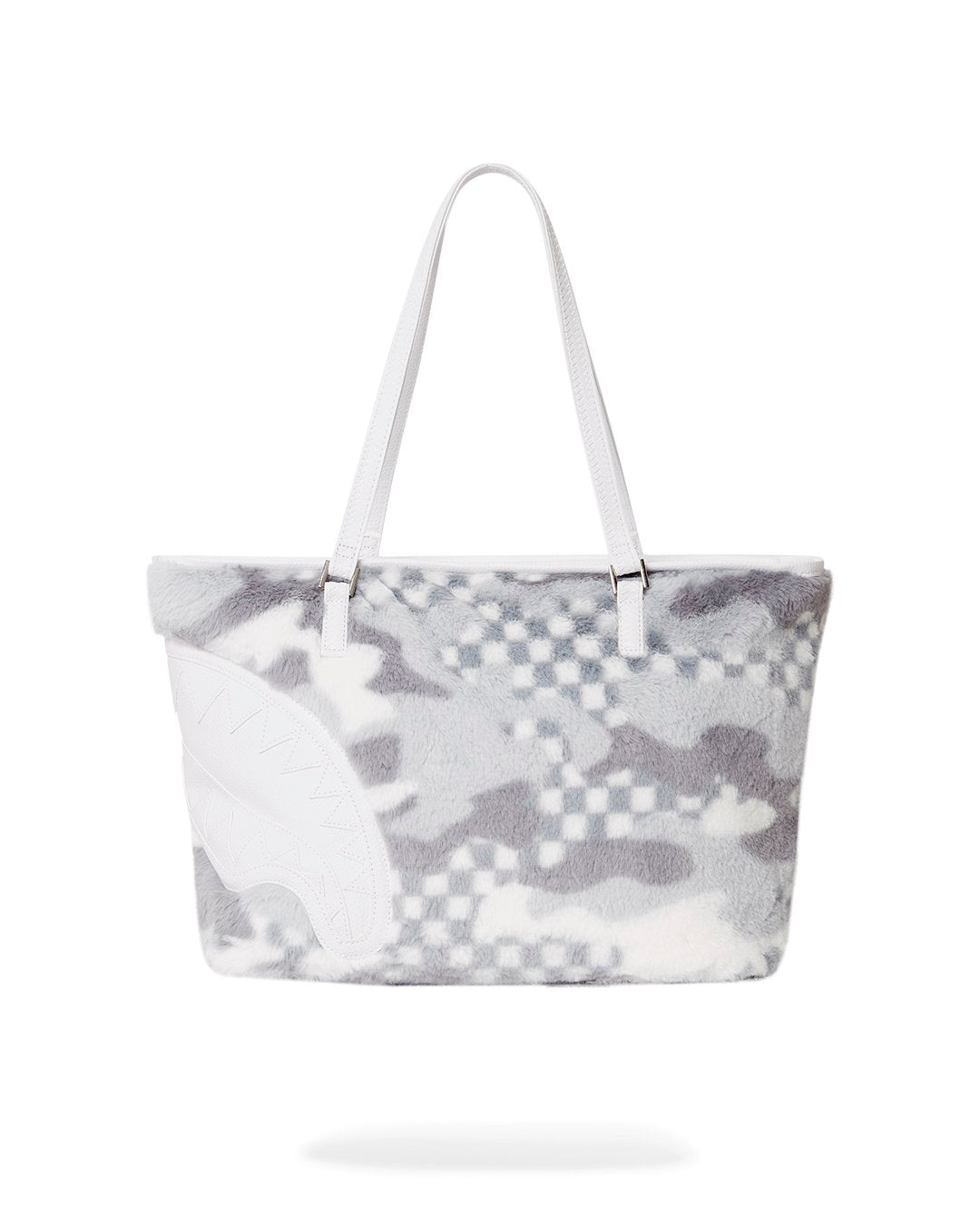 SPRAYGROUND WHITE FUR 3AM TOTE