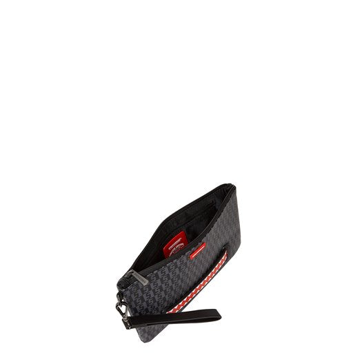 SPRAYGROUND MONEY CHECK GREY CROSS-OVER CLUTCH