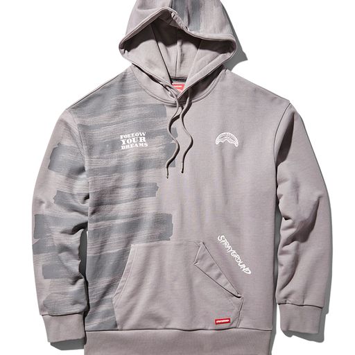 SPRAYGROUND WIDE PAINT HOODIE PULLOVER GREY