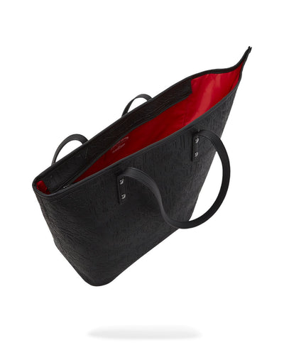 NIGHT GRAFF EMBOSSED WING TOTE