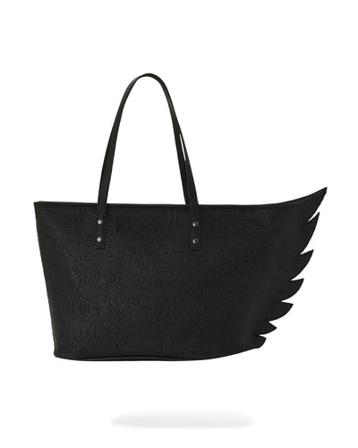 NIGHT GRAFF EMBOSSED WING TOTE