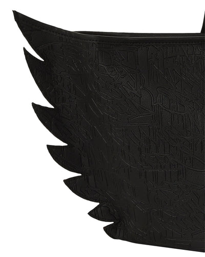 NIGHT GRAFF EMBOSSED WING TOTE