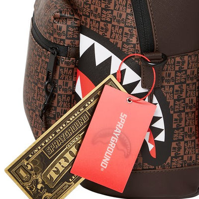 SPRAYGROUND SHARKS IN PARIS CHECK SAVAGE BACKPACK תיק גב