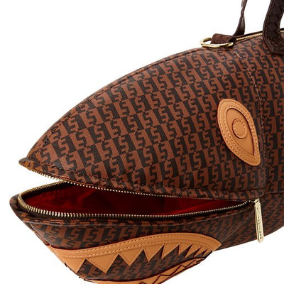 SPRAYGROUND INFINITI CHECK SHARK DUFFLE
