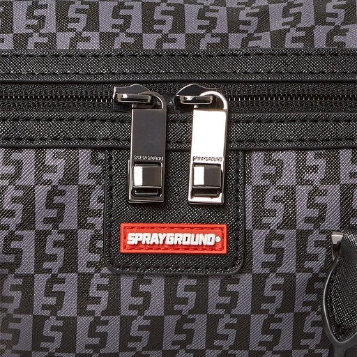 SPRAYGROUND MONEY CHECK GREY MINI DUFFLE