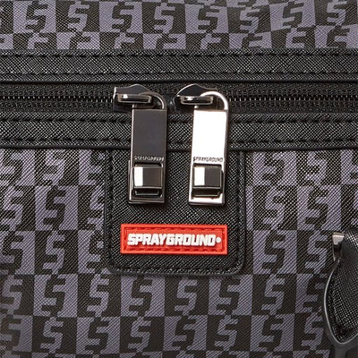 SPRAYGROUND MONEY CHECK GREY MINI DUFFLE