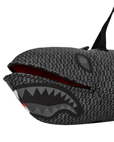 SPLIT INFINITY CHECK SHARK-SHAPED-DUFFLE