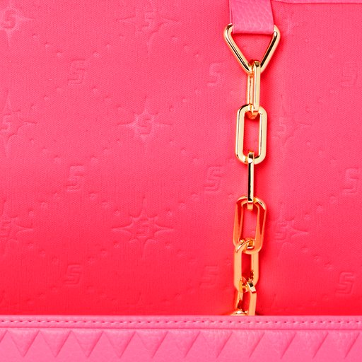 SPRAYGROUND PINK EMBOSSED DUFFLE