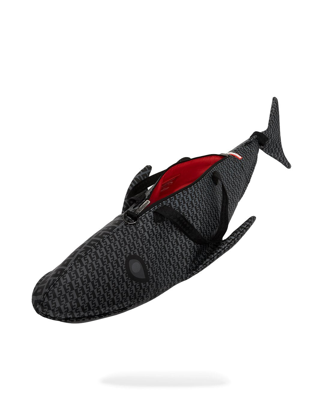 SPLIT INFINITY CHECK SHARK-SHAPED-DUFFLE