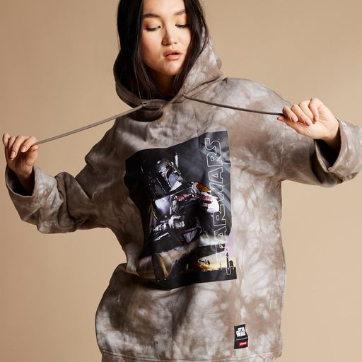 SPRAYGROUND MANDALORIAN HOODIE PULLOVER BROWN